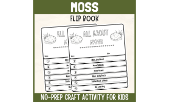 Moss Non-vascular Plant Flipbook Craft Science Study Writing Prompt