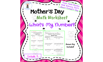 Mother's Day Math Trivia Worksheet