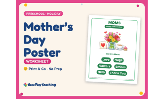 Mother’s Day Poster – Preschool Holiday Practice