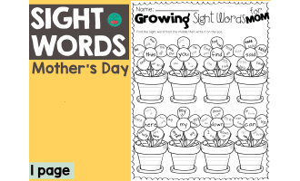 Mother's Day Sight Words