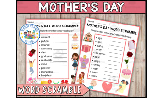 Mother's Day Word Scramble | Mother's Day Game