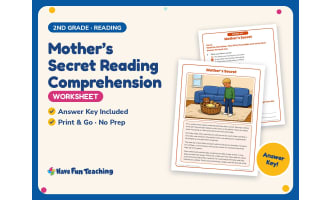 Mother’s Secret Reading Comprehension Worksheet – 2nd Grade Practice