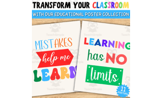 Motivate Your Students with Motivation Classroom Quote Posters.