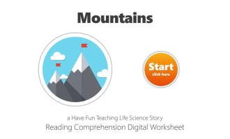 Mountains Reading Comprehension Digital Worksheet