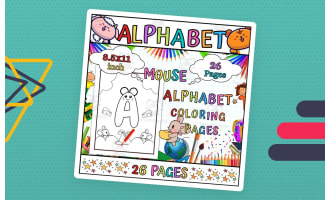 Mousey ABC Coloring Pages for Preschool & Kindergarten