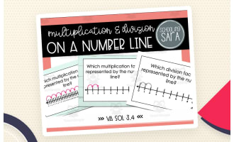 Multiplication and Division on a Number Line Task Cards