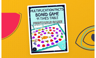 Multiplication fact practice Board Game - 11 Times Table