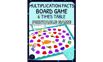 Multiplication fact practice Board Game - 6 Times Table