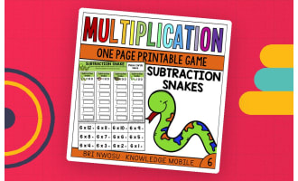Multiplication Facts - Six Printable Game