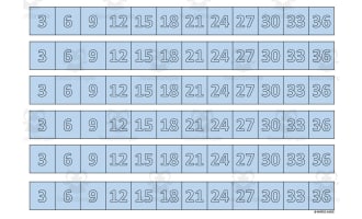 Multiplication Facts Writing | Strip Lines Set 3D