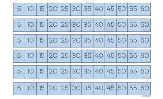 Multiplication Facts Writing | Strip Lines Set 5B