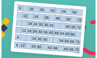 Multiplication Facts Writing | Strip Lines Set 6H