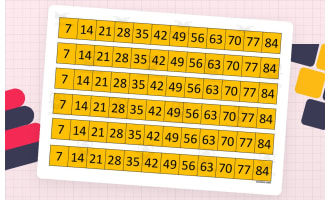 Multiplication Facts Writing | Strip Lines Set 7A