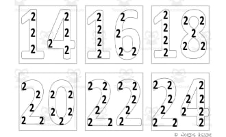 Multiplication Repeated Addition Mini Cards x2