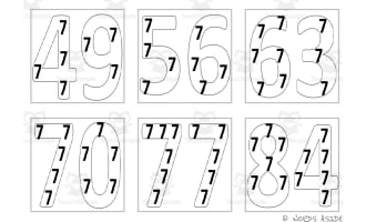 Multiplication Repeated Addition Mini Cards x7