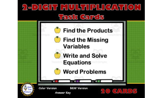 Multiplication with 2-Digits Task Cards