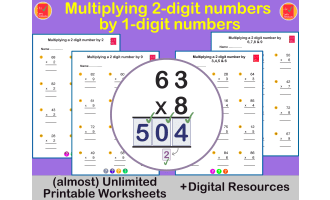 Multiply a 2-digit by a 1-digit number using the Standard Algorithm