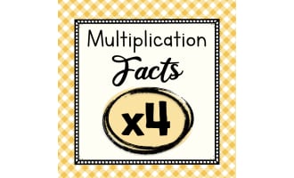 Multiply by Four Worksheets | Multiplication Facts | 4 Times Tables