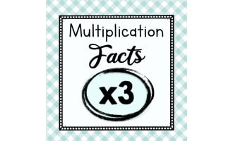 Multiply by Three Worksheets | Multiplication Facts  | 3 Times Tables