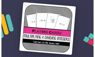 Multiplying & Dividing Integers Playing Cards (Games)