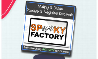 Multiplying & Dividing Positive and Negative Decimals Self-Checking Digital Activity for Google Sheets
