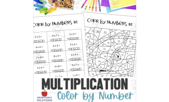 Multiplying Numbers Color by Number Activity