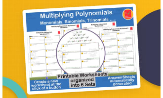 Multiplying Polynomials - Worksheets
