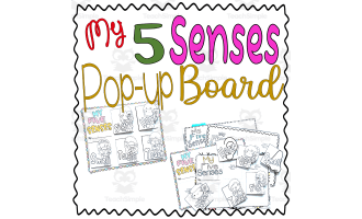My 5 Senses Pop-Up Board Grade 1 2 3 ELA Science