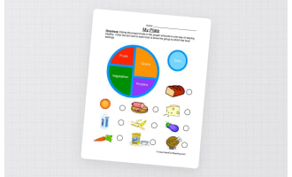 My Plate Sorting Worksheet – Food Groups