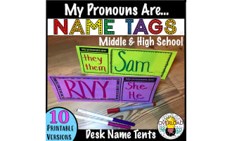 "My Pronouns Are..." Desk Tags