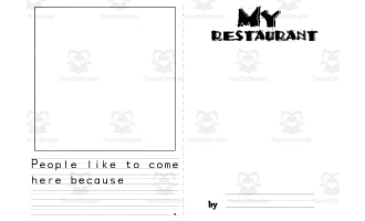 "My Restaurant" Creative Writing Activity