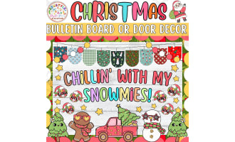 My Snowmies!: Retro Christmas Bulletin Board or Door Decor Kit