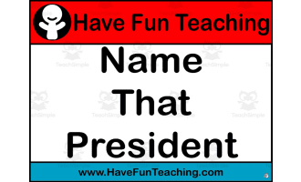 Name That President Smartboard Game