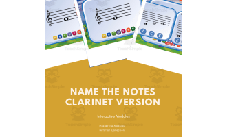 Name The Notes Clarinet | Interactive Musical Notation Activity