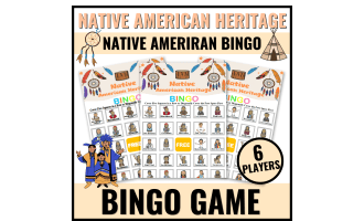 Native American Heritage Month Bingo Game for Kindergarten - 8th