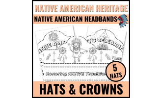 Native American Heritage Month Hat Crown Craft Headbands for Prek - Ki