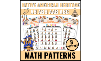 Native American Heritage Month Worksheets Finish the Pattern Figures