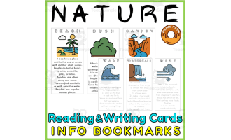 Nature Enviroment Bookmarks Reading Writing Cards Resource