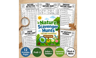 Nature Scavenger Hunts | Indoor Outdoor Seasonal Science Activity