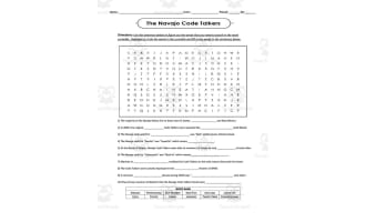 Navajo Code Talkers | Fill in the Blank Worksheet