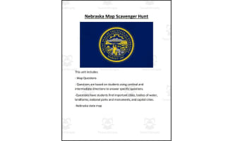 Nebraska Map Scavenger Hunt