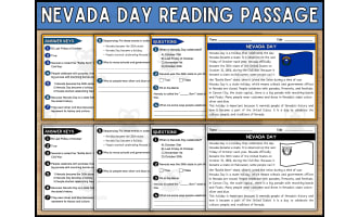 Nevada Day Reading Comprehension Passage and Questions