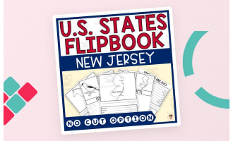 New Jersey State Flipbook (Capital, Bird, Flower, Flag, Animal)
