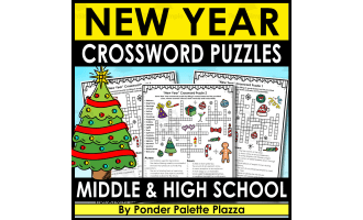 New Year Crossword Puzzles + Answers Included