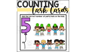 New Years Counting to 10 Fine Motor Task Cards