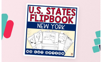 New York State Flipbook (Capital, Bird, Flower, Flag, Animal)
