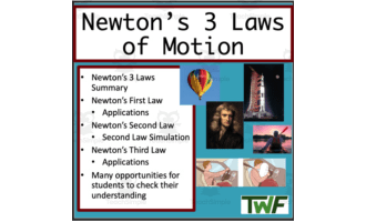 Newton's 3 Laws of Motion – Slides Lesson Package