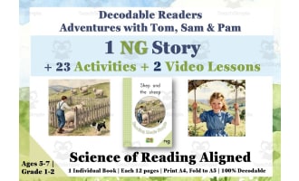 NG: 1 Decodable Reading Book + 2 Video Lessons + 23 Worksheets SOR