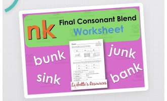 NK: Final Consonant Blend Worksheet