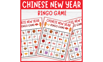 No Prep Chinese Lunar New Year Bingo Game : February Activities